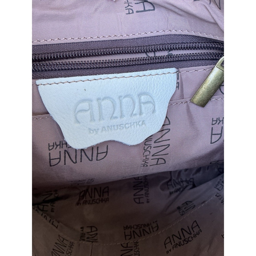 Anna Anuschka Hand Painted Leather Crossbody Bag Butterfly Garden Floral - Picture 11 of 11